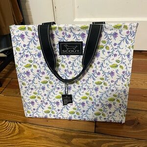Scout Floral Tote Bag - White, Purple, Green